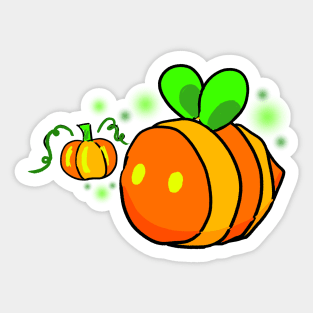 Jack-o-lantern Bee Sticker